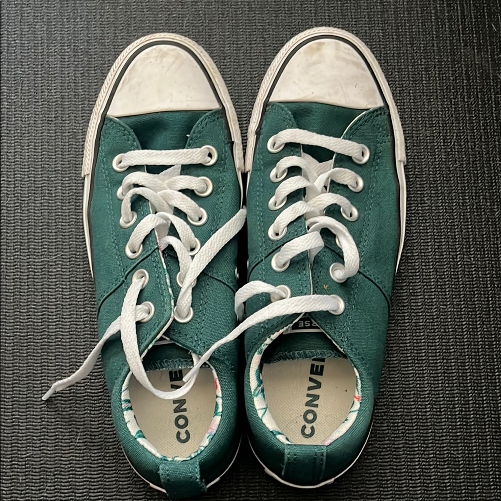 Converse Green Sneakers with White Accents